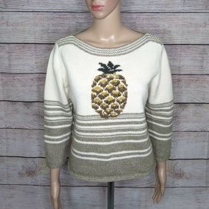 Tommy Bahama Womens Large Scoop Neck Sweater Wool